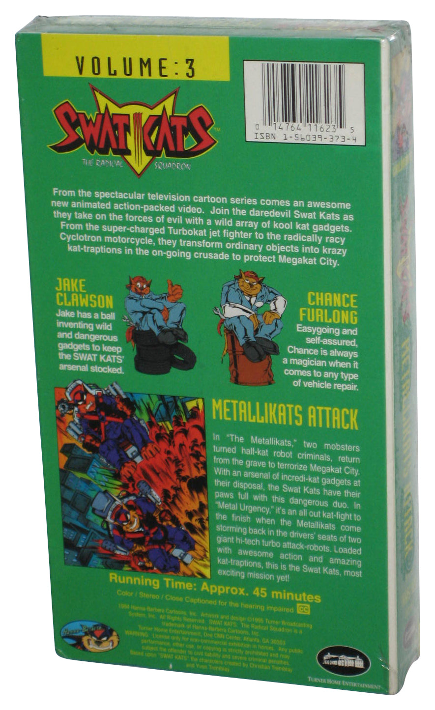 Swat Cats The Radical Squadron Metallikats Attack (1994) Hanna-Barbera VHS Tape