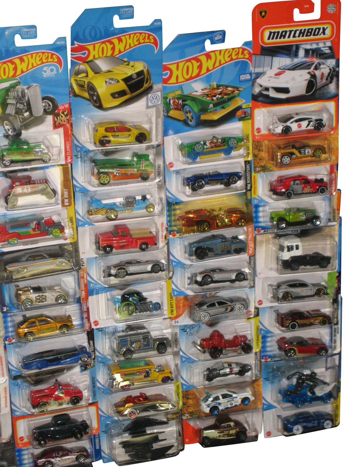 Hot Wheels & Matchbox Die Cast Mixed Collection -- (Lot of 75 Toy Cars)