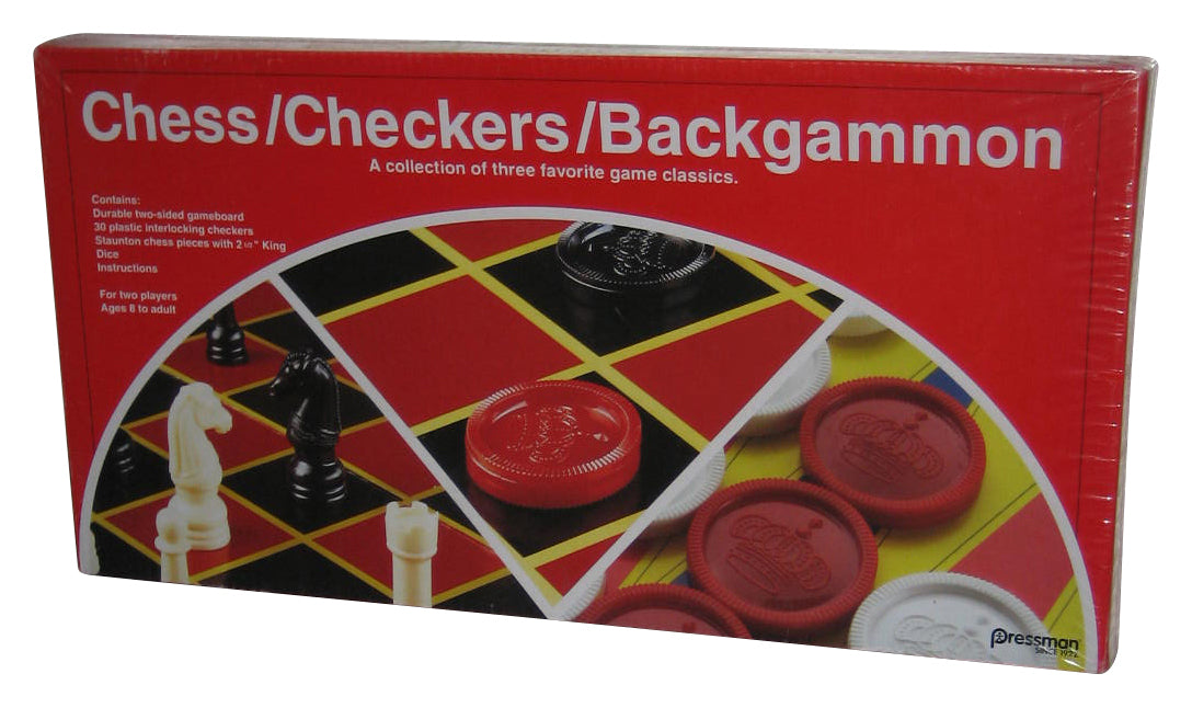 Pressman Chess Checkers Backgammon (2017) Pressman Game Box Set