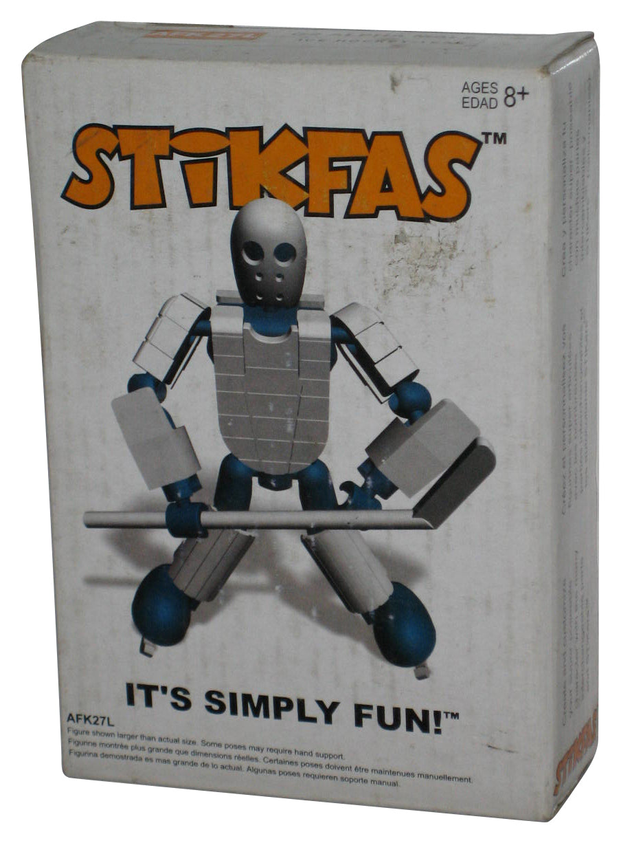 Stikfas Alpha Male G2 Teal Ice Hockey Player (2004) Hasbro Poseable Figure AFK27L