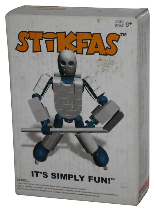 Stikfas Alpha Male G2 Teal Ice Hockey Player (2004) Hasbro Poseable Figure AFK27L