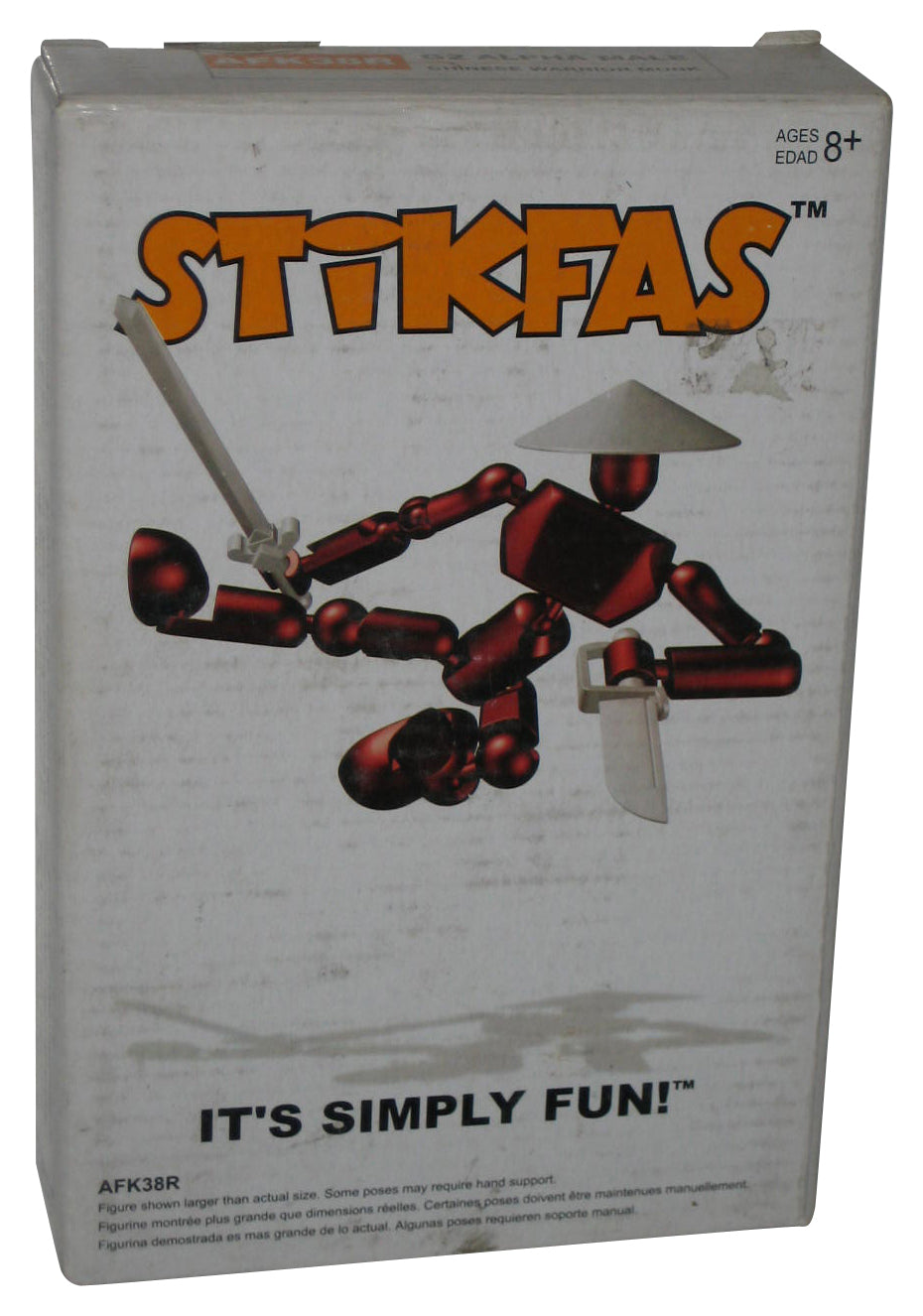 Stikfas G2 Alpha Male Chinese Warrior Monk (2005) Hasbro Poseable Toy Figure AFK38R