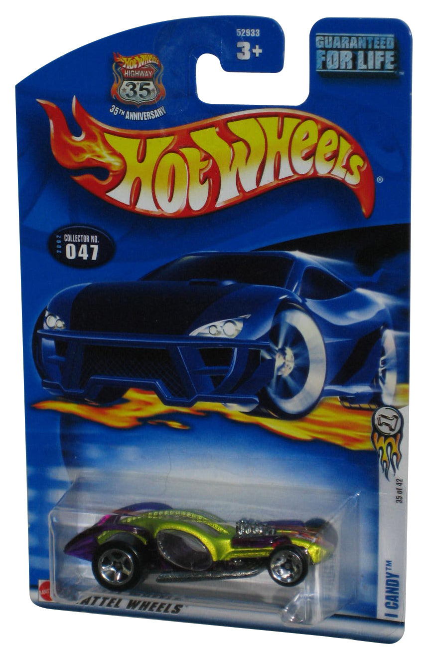 Hot Wheels I Candy (2002) Green & Purple 34/42 Die-Cast Toy Car #047 - (Clear Window)