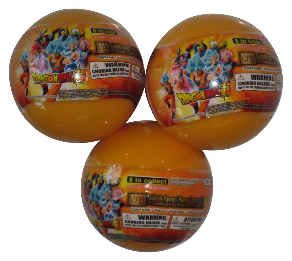 Dragon Ball Z Buildable (2018) Bandai Battle Figure Keychain Blind Mystery Lot - (3 Random Capsule Balls)