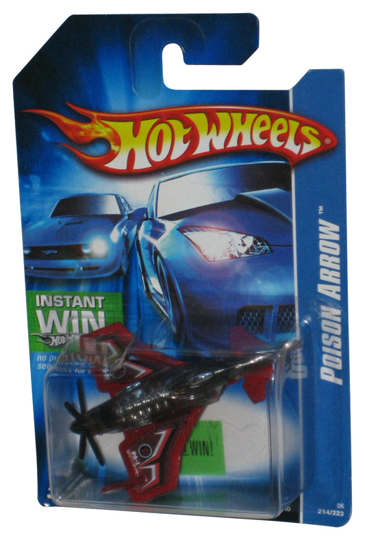 Hot Wheels Poison Arrow (2006) Mattel Red Die-Cast Toy Plane 214/223 - (Instant Win Card)