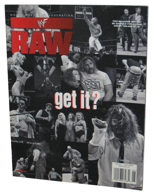 WWF Raw Wrestling June 1999 Magazine Book w/ Poster