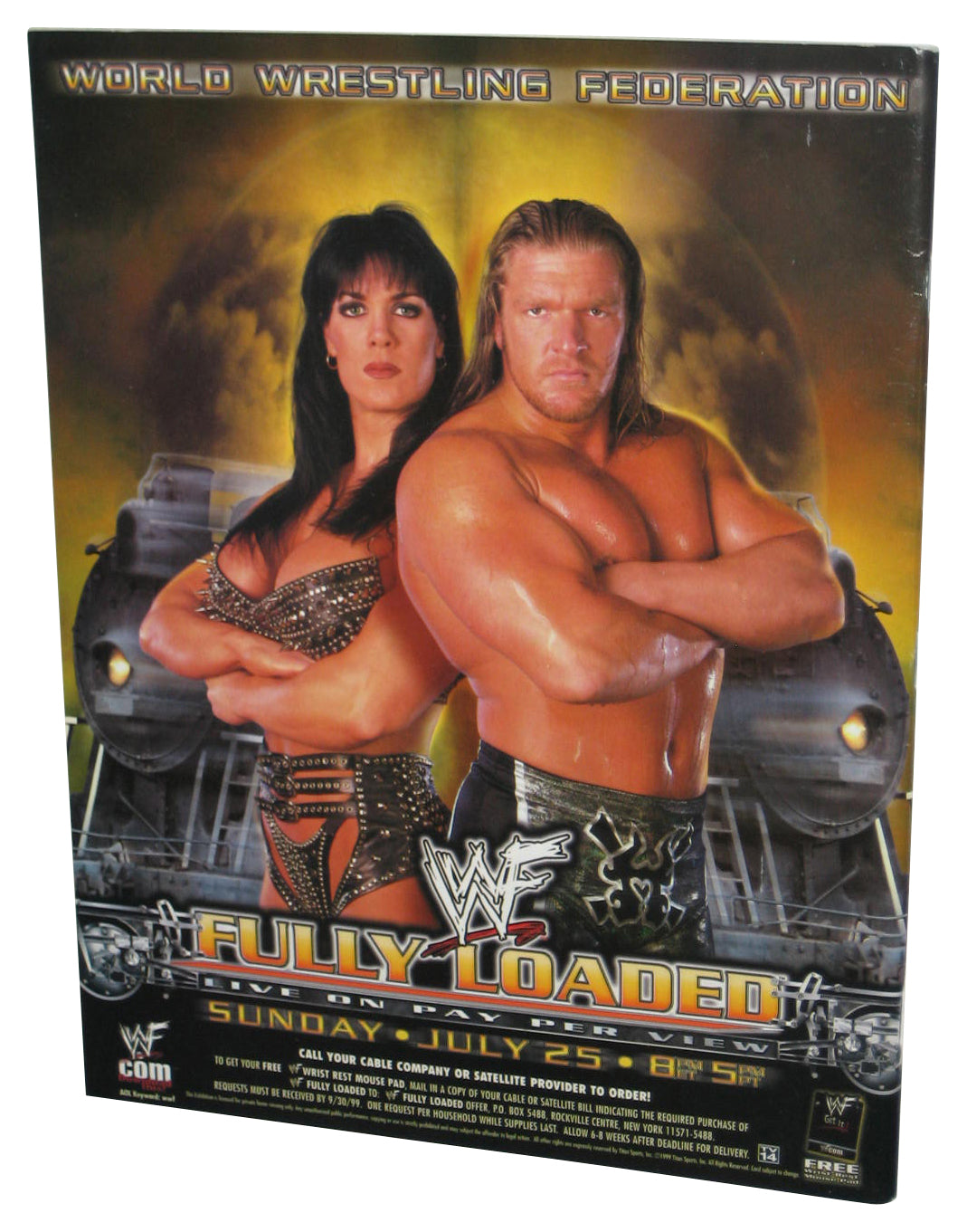 WWF Raw Wrestling July 1999 Magazine Book w/ Poster - (Charles Wright Ho Train Cover)