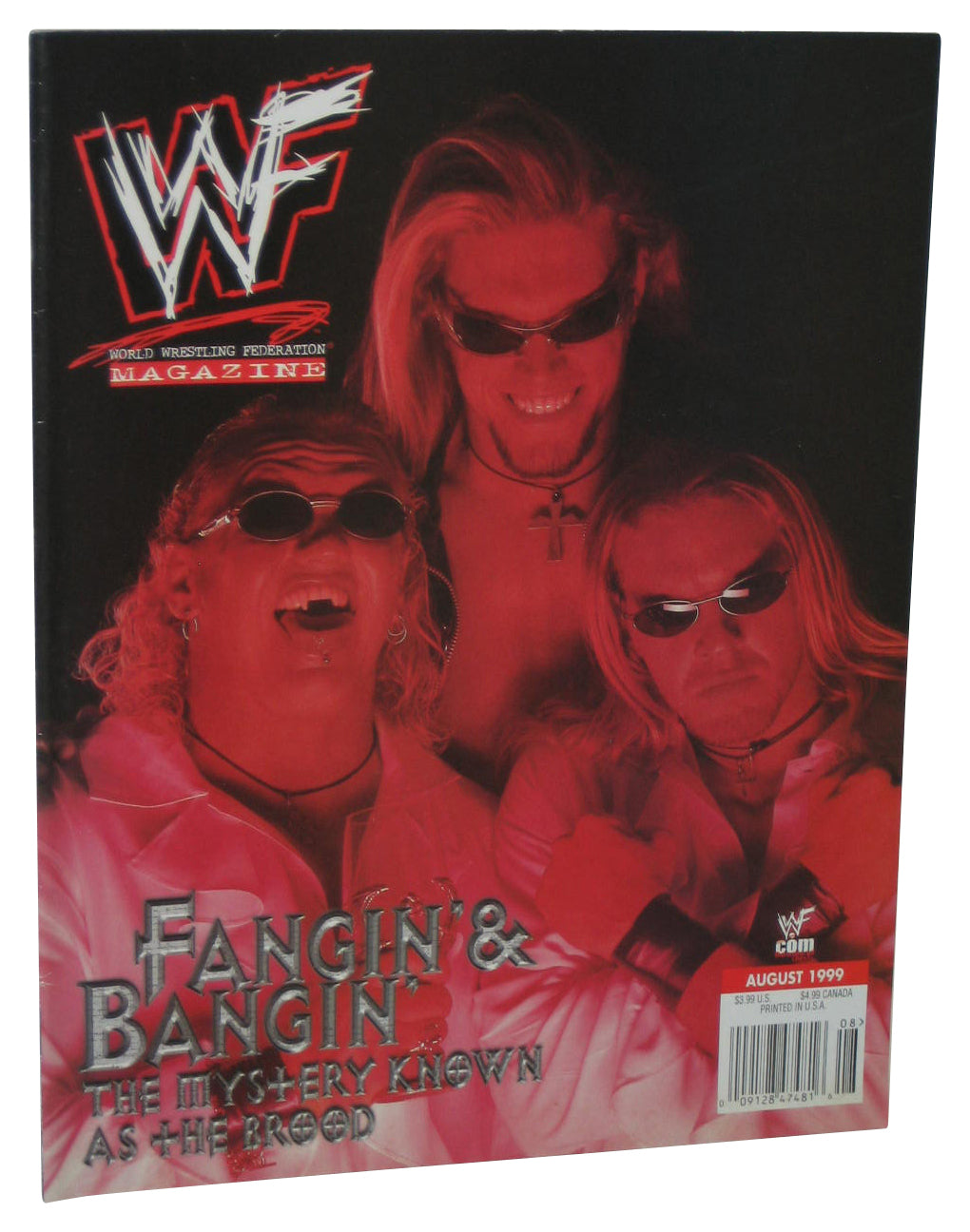 WWF Wrestling August 1999 Magazine Book - (Fangin & Bangin Brood Cover)