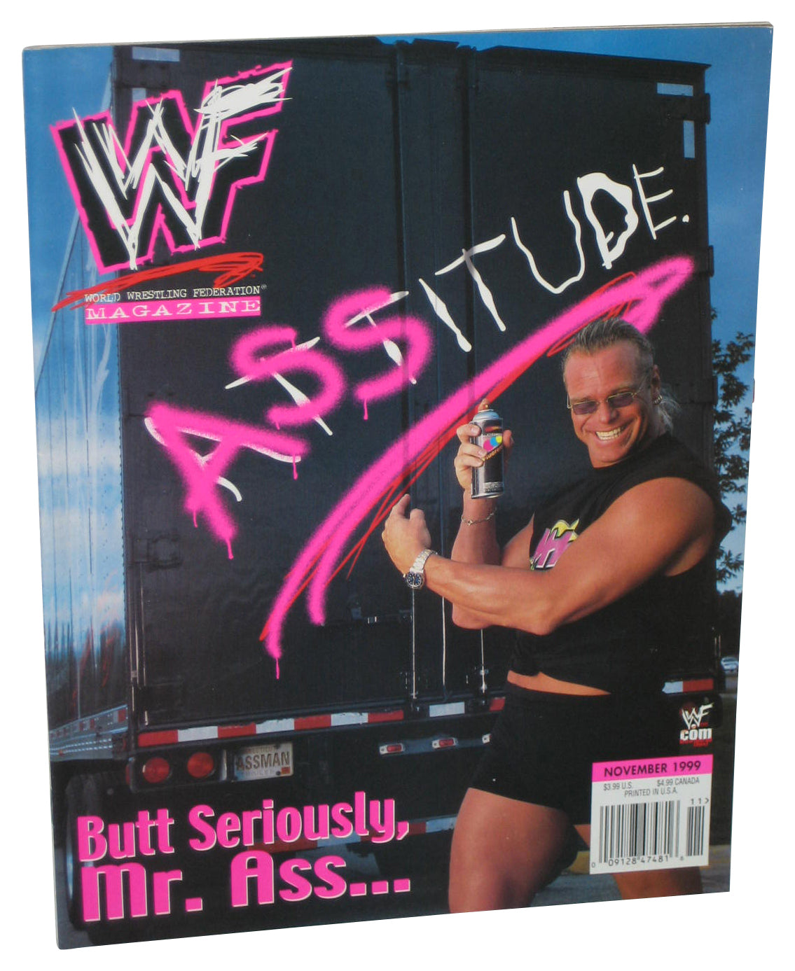 WWF Wrestling November 1999 Magazine Book - (Billy Gunn Attitude Cover)