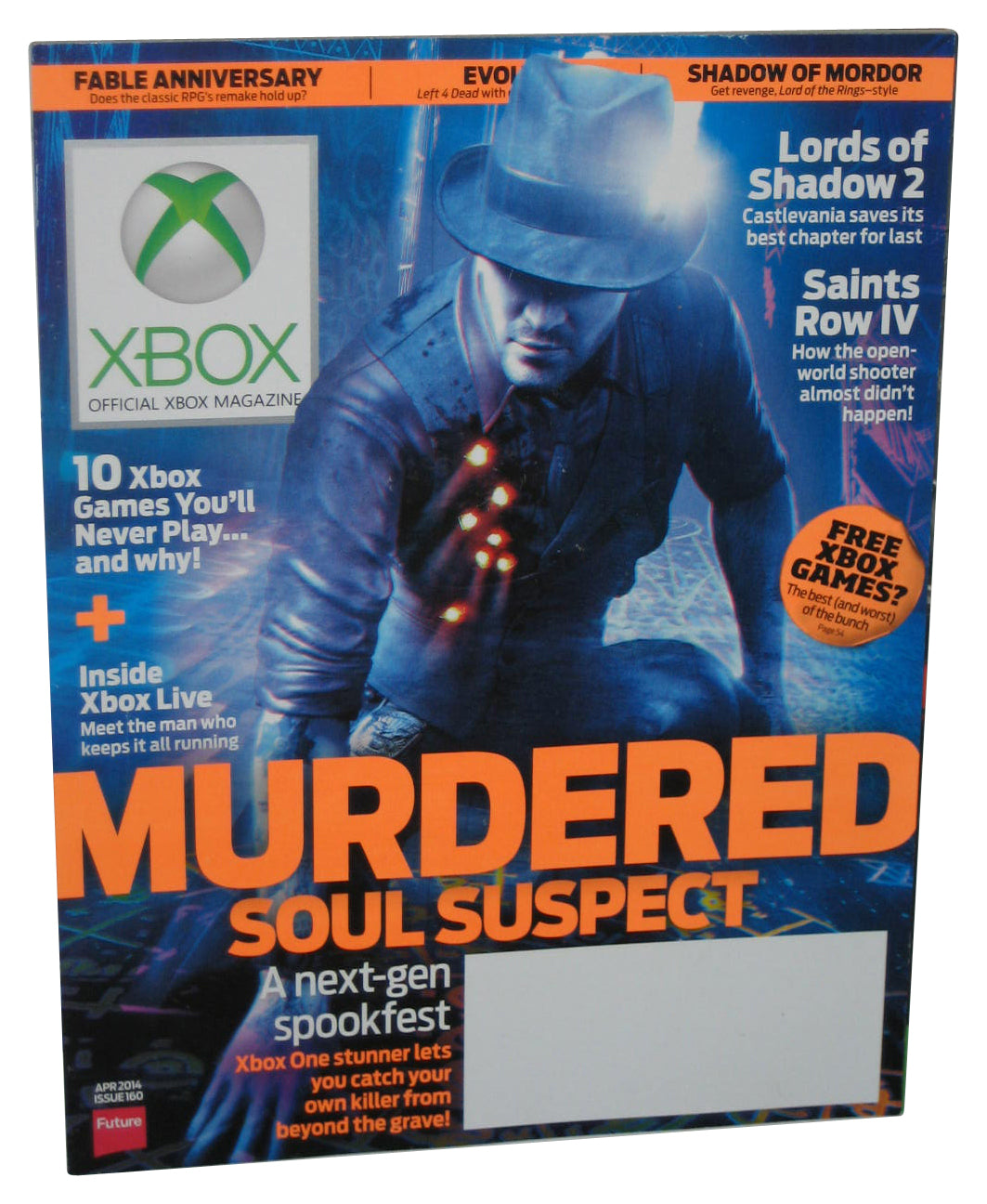 Xbox April 2014 Official Magazine Book Issue #160 - (Murdered Soul Suspect Cover)