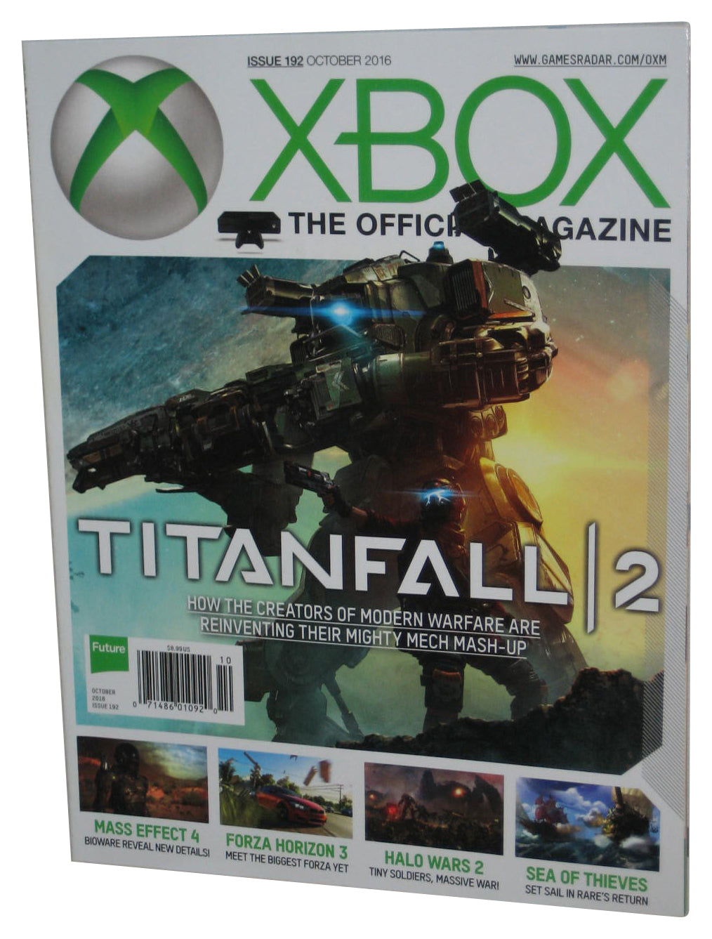 Xbox October 2016 Official Magazine Book Issue #192 - (TitanFall 2 Cover)