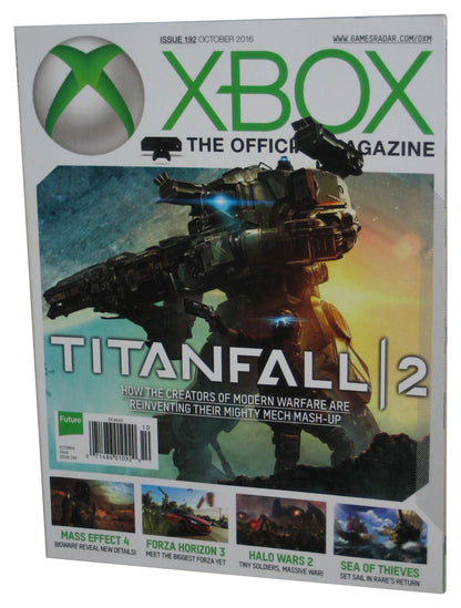 Xbox October 2016 Official Magazine Book Issue #192 - (TitanFall 2 Cover)