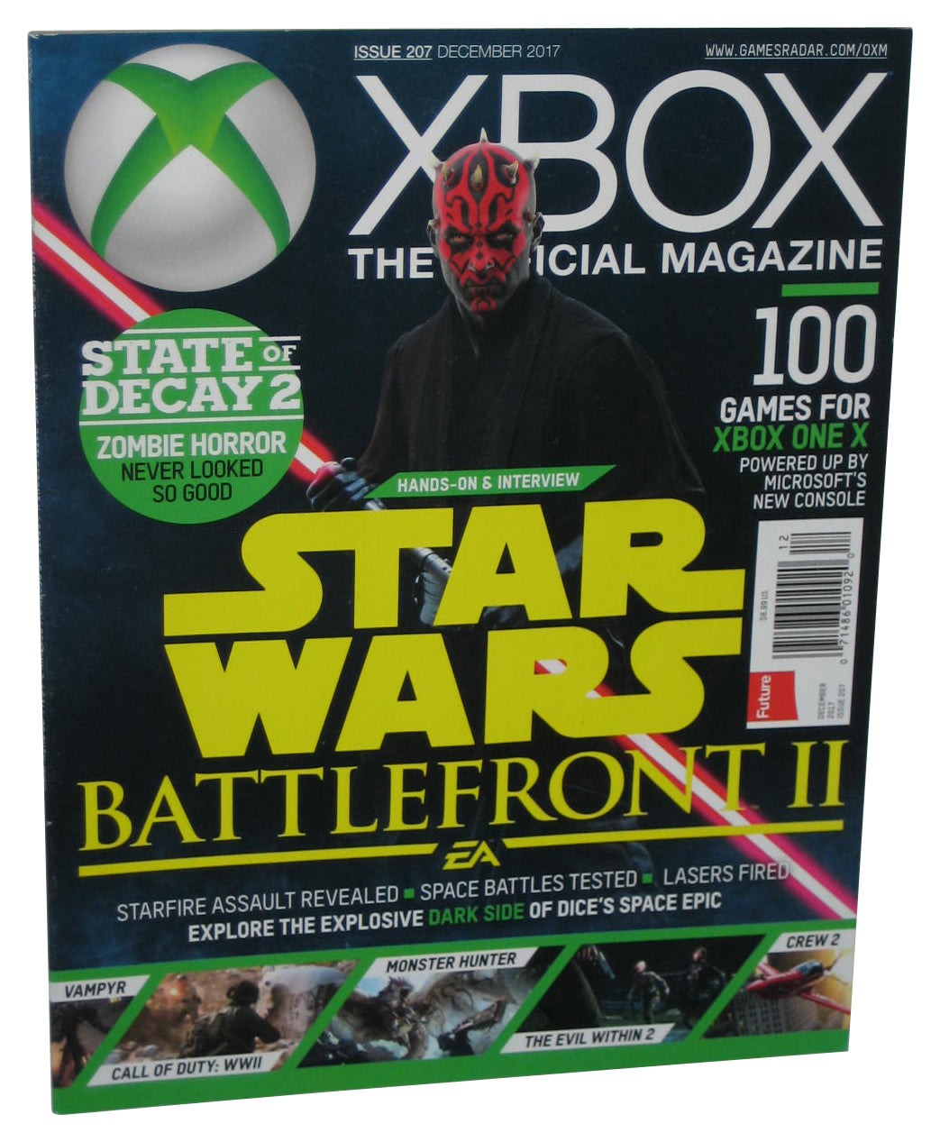 Xbox December 2017 Official Magazine Book Issue #207 - (Star Wars Battlefront II Cover)