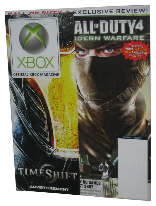 Xbox December 2007 Official Magazine Book Issue #77 - (Call of Duty 4 Cover  w/ Time Shift Advertisement)