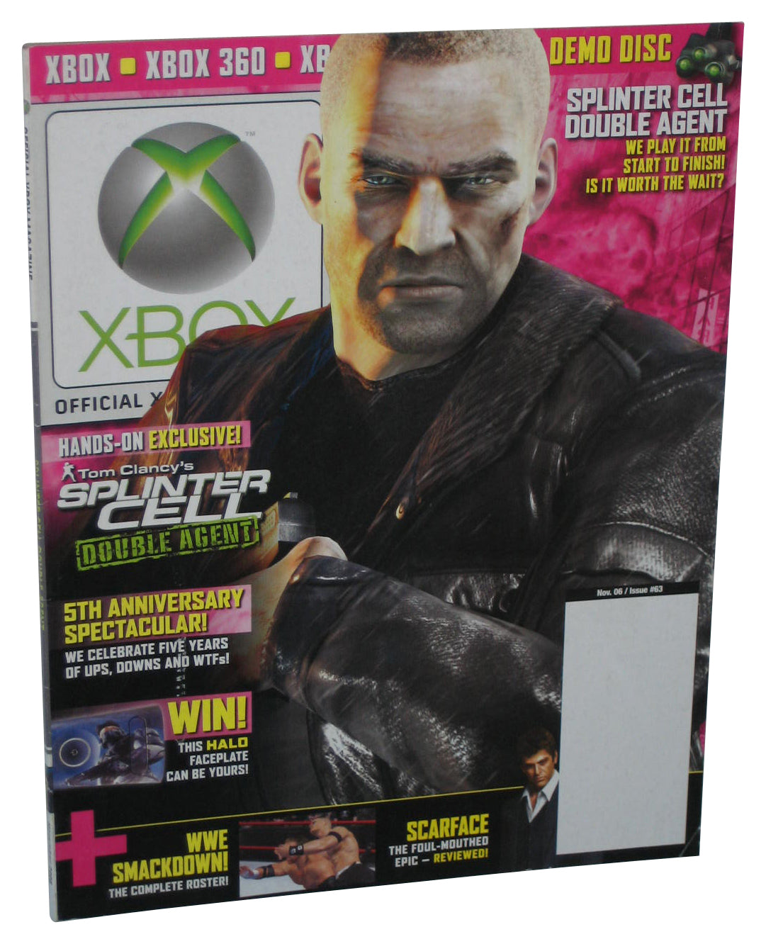 Xbox November 2006 Official Magazine Book Issue #63 - (Tom Clancy's Splinter Cell Double Agent Cover)