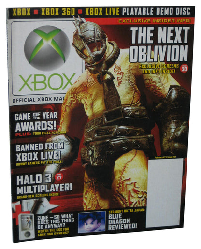 Xbox February 2007 Official Magazine Book Issue #67 - (The Next Oblivion Cover)