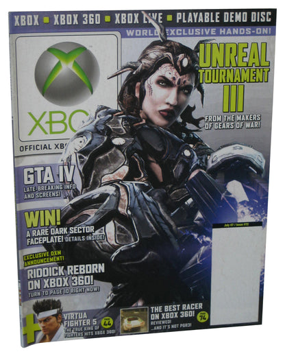 Xbox July 2007 Official Magazine Book Issue #72 - (Unreal Tournament III Cover)
