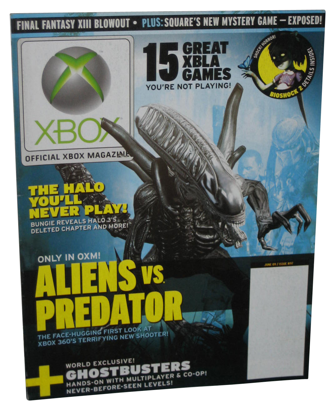 Xbox June 2009 Official Magazine Book Issue #97 - (Aliens vs Predator Cover)