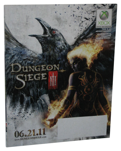 Xbox July 2011 Official Magazine Book Issue #124 - (Batman Arkham City Cover w/ Dungeon Siege III Advertisement)