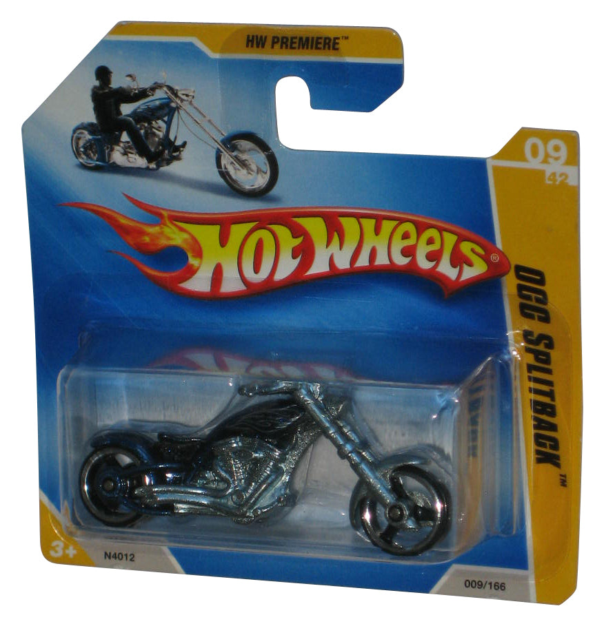 Hot Wheels 2009 New Models 09/42 (2008) Blue OCC Splitback Toy Motorcycle Bike 009/166 - (Short Card)