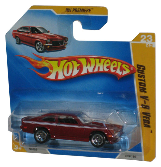 Hot Wheels 2009 New Models 23/42 Red Custom V-8 Vega Toy Car 023/190 - (Short Card)