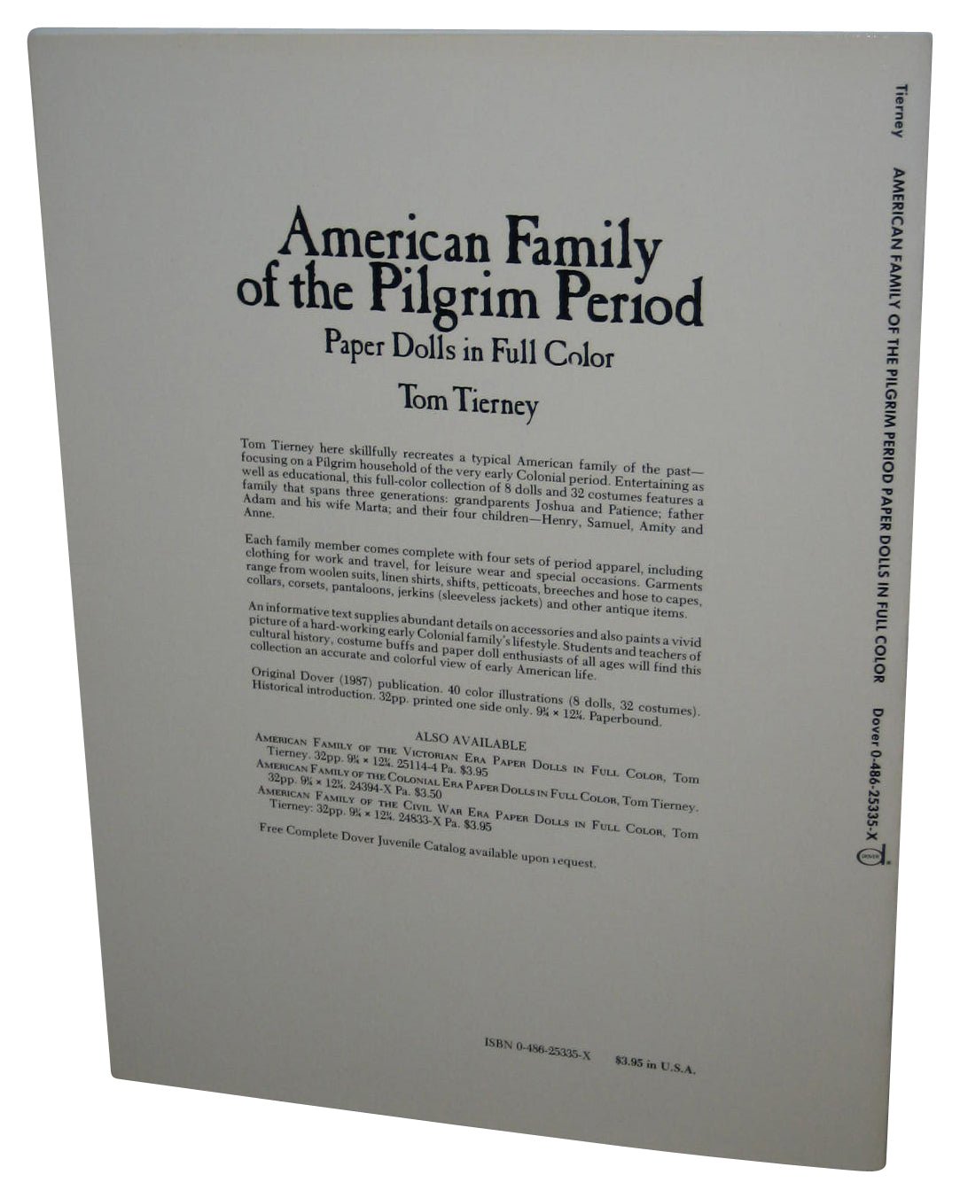 American Family of the Pilgrim Period (1987) Dover Paperback Book