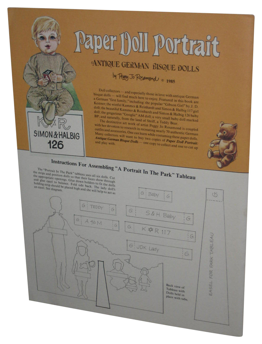 Paper Doll Portrait Antique German Bisque Dolls Paperback Book - (Peggy Jo Rosamond)