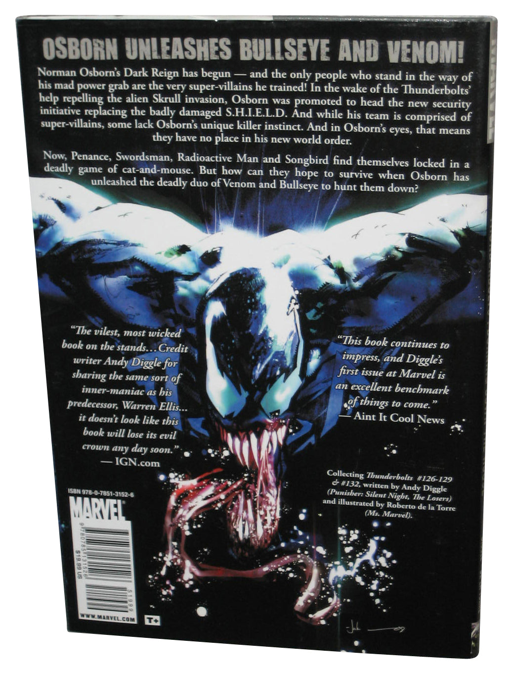 Marvel Comics Thunderbolts Burning Down The House (2009) Hardcover Book - (Andy Diggle)