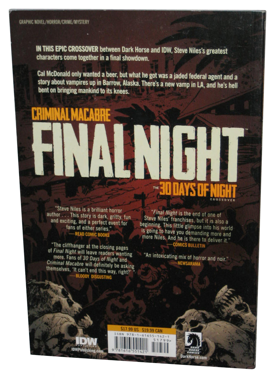 Criminal Macabre Final Night The 30 Days of Night Crossover (2013) Dark Horse Paperback Book