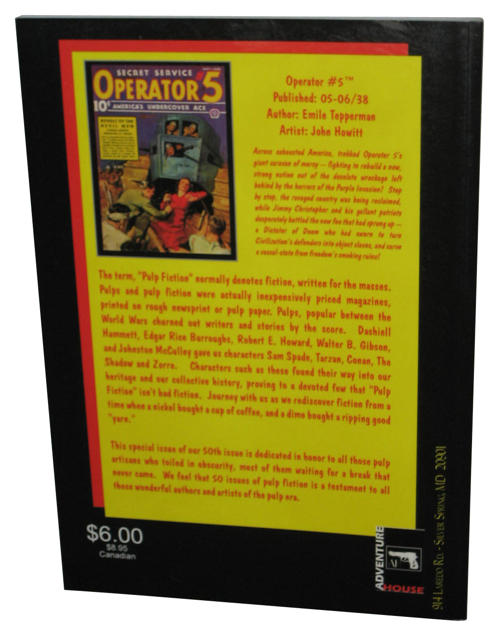 High Adventure Secret Service Operator #5 (2000) Paperback Book