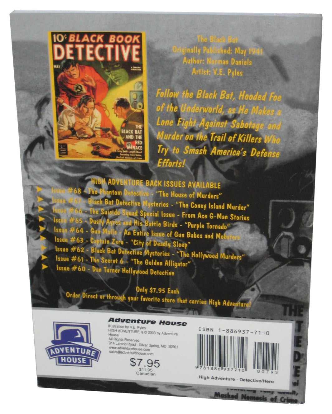 High Adventure The Black Bat And The Red Menace (2003) Paperback Book