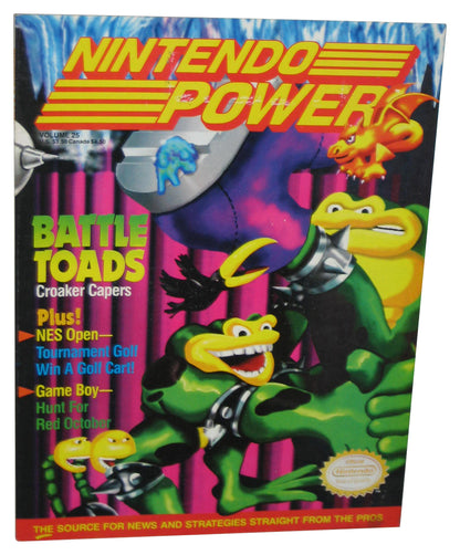 Nintendo Power June 1991 Vol. 25 Magazine Book w/ Poster - (Battletoads Cover)