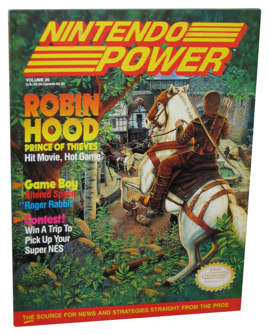 Nintendo Power Vol. 26 Magazine Book w/ Poster - (Robin Hood Prince of Thieves Cover)