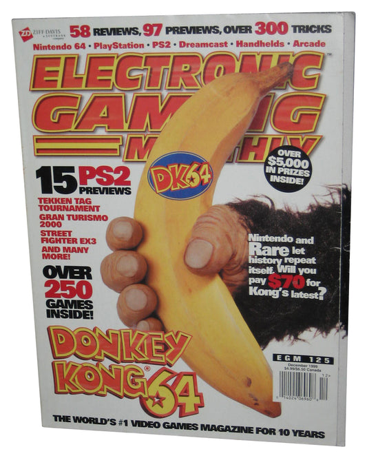 Electronic Gaming Monthly December 1999 Magazine Book - (Donkey Kong 64 Cover)