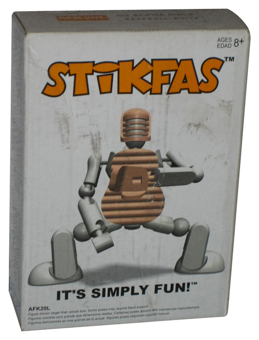 Stikfas G2 Generation 2 Alpha Male Baseball Catcher White Figure AFK20L