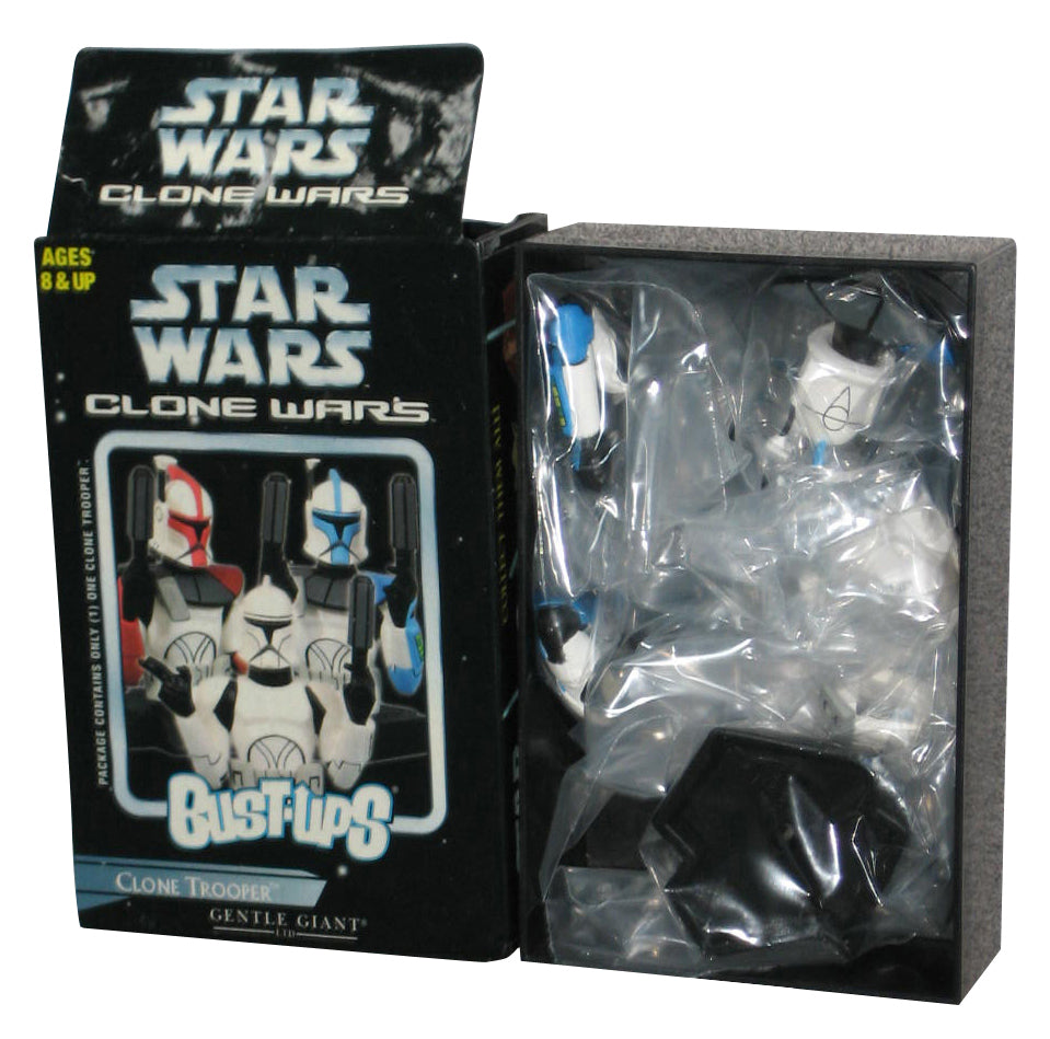 Star Wars Clone Wars Animated Bust-Ups Clone Trooper (2006) Gentle Giant Mini Bust - (Blue Deco)