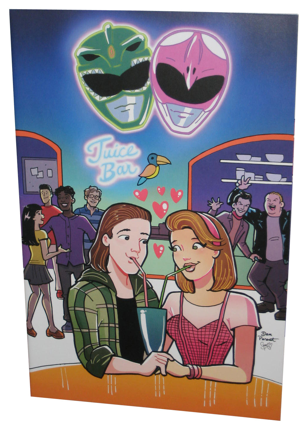 Power Rangers Green & Pink Ranger Juice Bar Scene Boom Comics #6