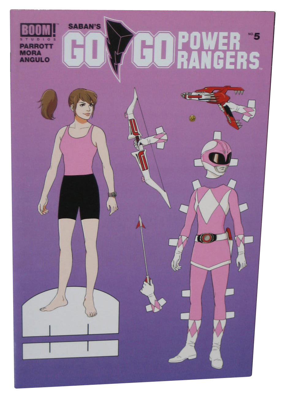 Go Go Power Rangers Audrey Mok Pink Ranger Paper Doll (2018) Boom Comic Book #5