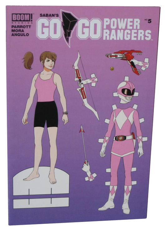 Go Go Power Rangers Audrey Mok Pink Ranger Paper Doll (2018) Boom Comic Book #5