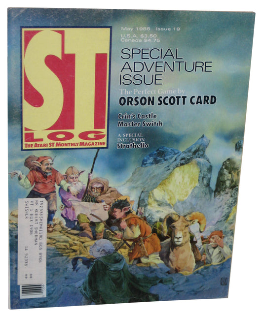 Atari ST Log May 1988 Magazine Book Issue #19 - (Special Adventure Cover)