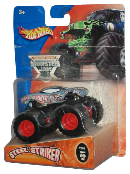 Monster Jam Steel Striker (2004) Hot Wheels Blue Toy Truck #31 - (Damaged Packaging)