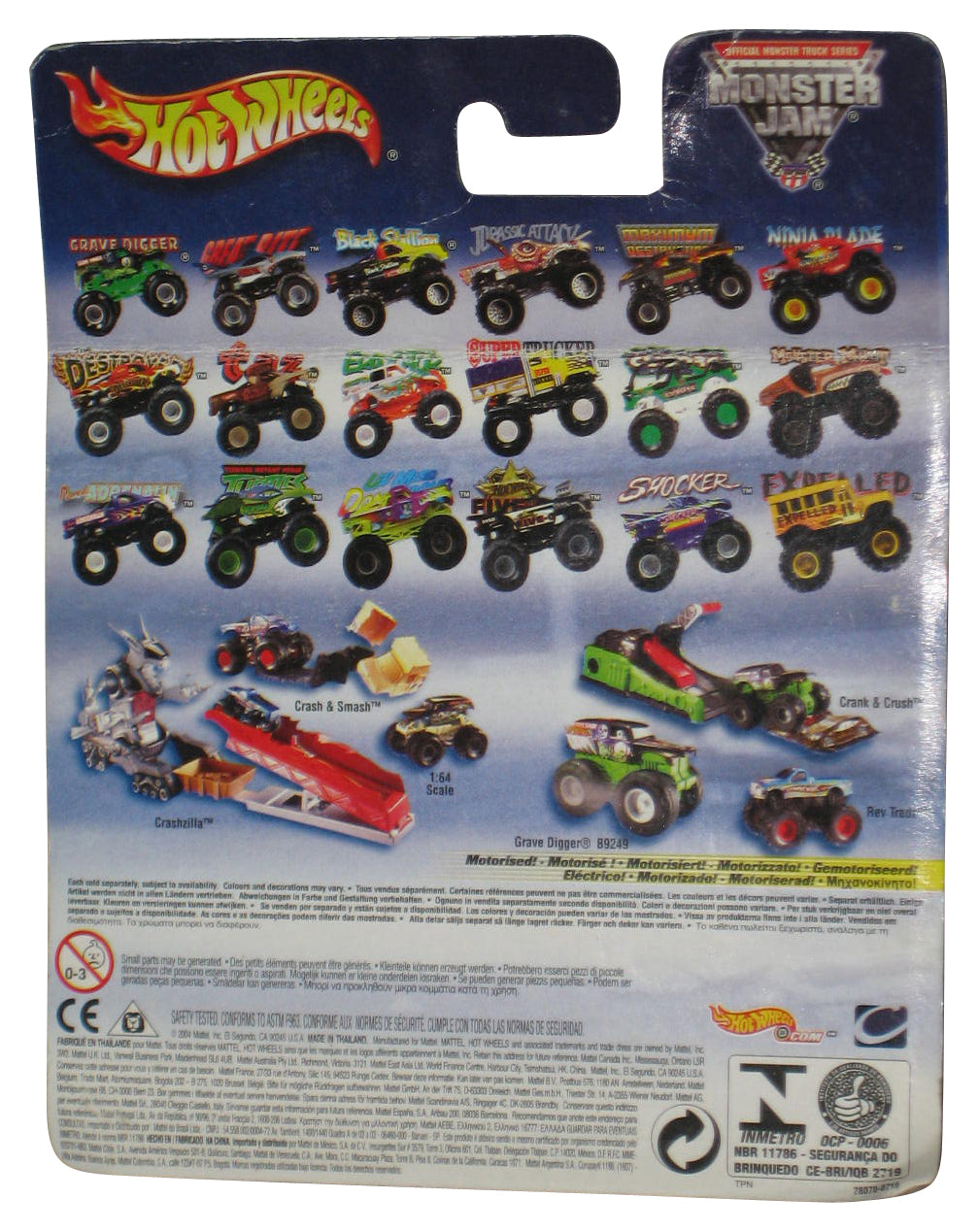 Monster Jam Steel Striker (2004) Hot Wheels Blue Toy Truck #31 - (Damaged Packaging)