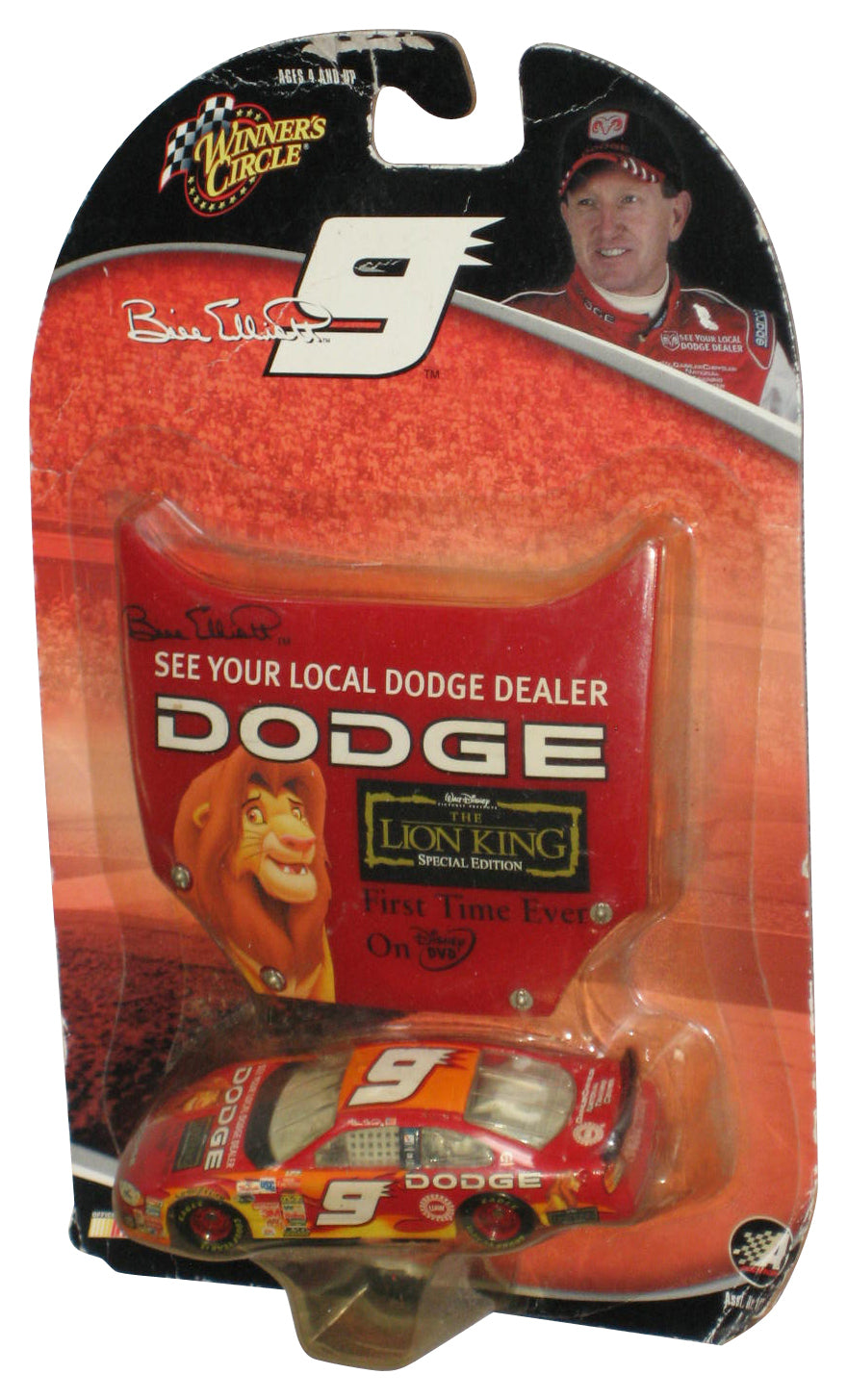 Nascar Winner's Circle (2004) Dodge Dealers Lion King Red Toy Car - (Damaged Packaging)