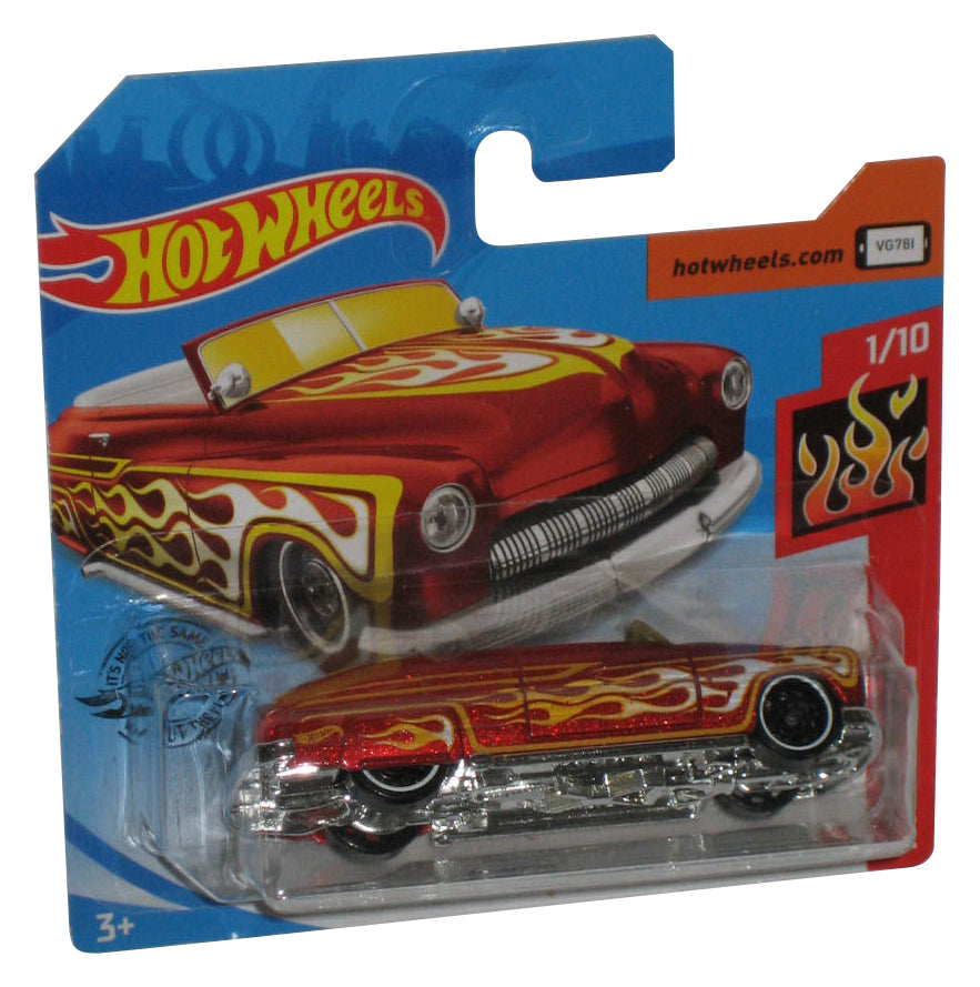 Hot Wheels HW Flames 1/10 (2017) Red '49 Merc Toy Car 219/250 - (Short Card)