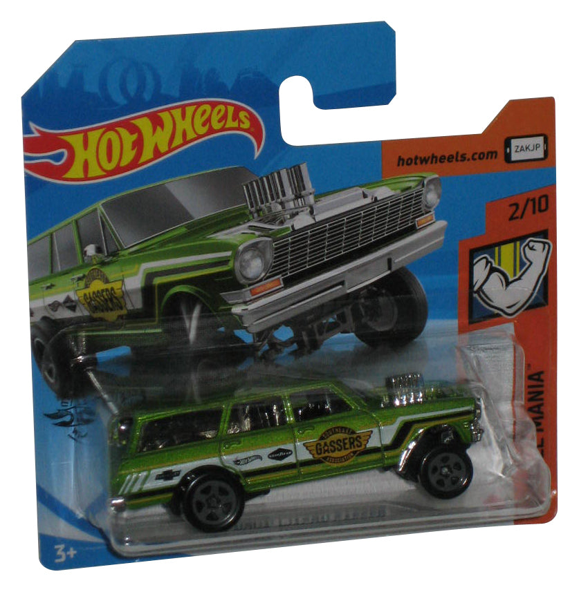 Hot Wheels Muscle Mania 2/10 (2017) Green '64 Nova Wagon Gasser Car 174/250 - (Short Card)