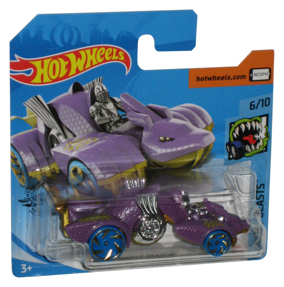 Hot Wheels Street Beasts 6/10 (2018) Purple Knight Draggin' Toy Car - (Short Card)