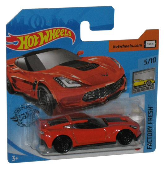 Hot Wheels Factory Fresh 5/10 (2017) Orange Corvette C7 Z06 Toy Car 200/250 - (Short Card)