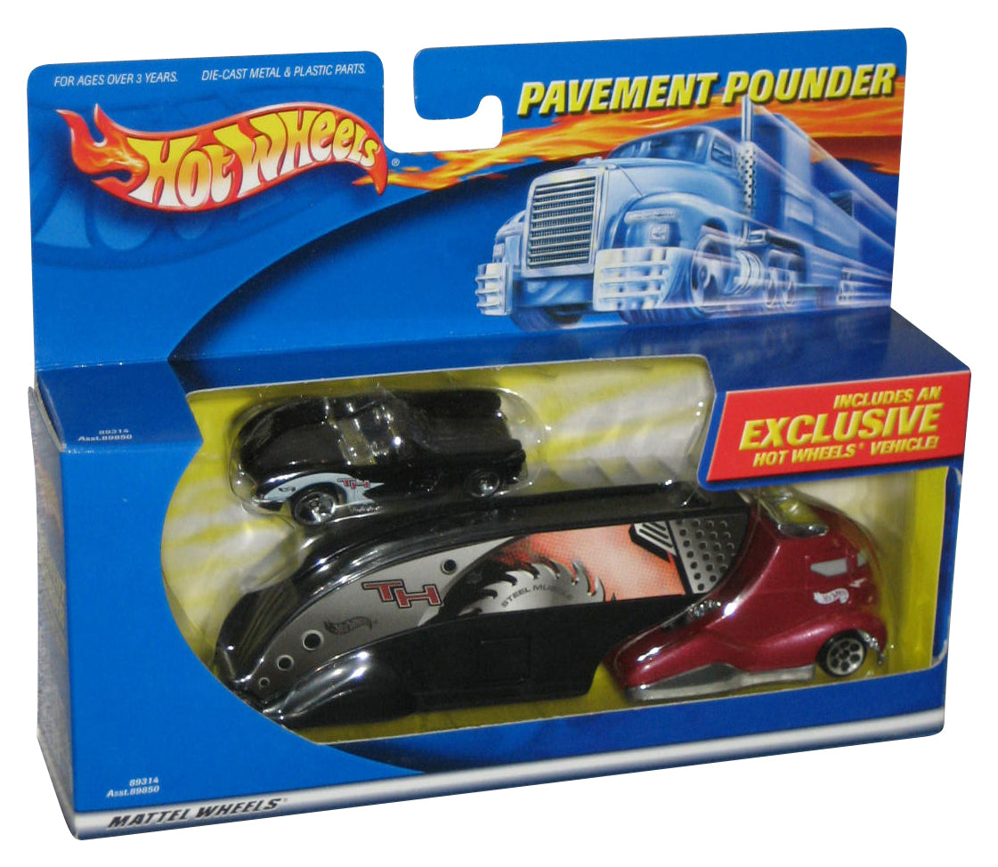 Hot Wheels Pavement Pounder (2000) Red & Black Steel Muscle Truck & Exclusive Toy Car