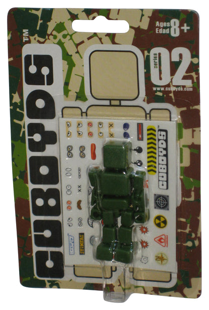 Stikfas Cuboyds Series 02 (2006) Green Mini Poseable Figure w/ Stickers