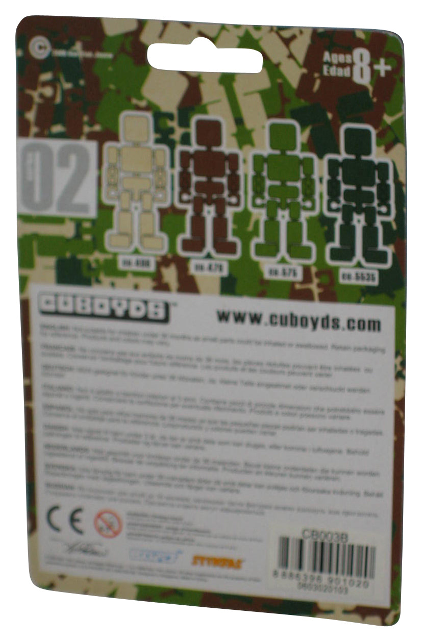 Stikfas Cuboyds Series 02 (2006) Green Mini Poseable Figure w/ Stickers